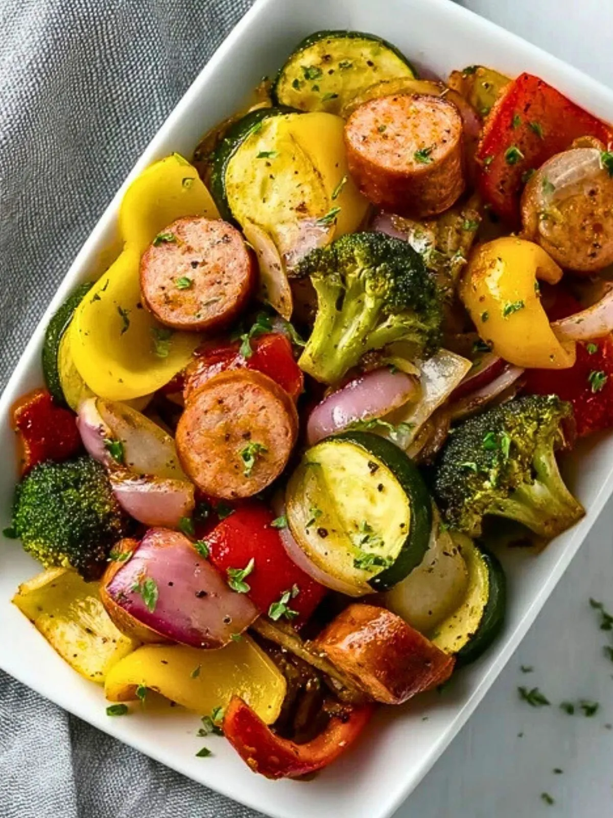 Saucisses de Poulet et Légumes au Four (1)