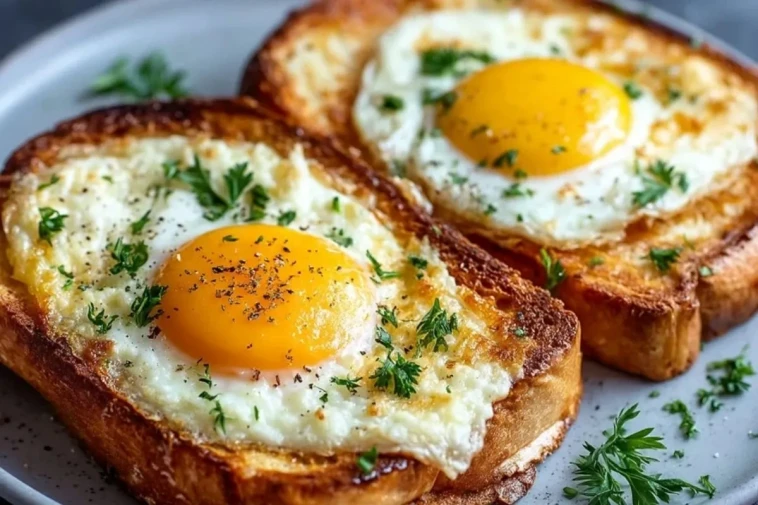 Toast Aux Oeufs Et Fromage À La Fritteuse À Air