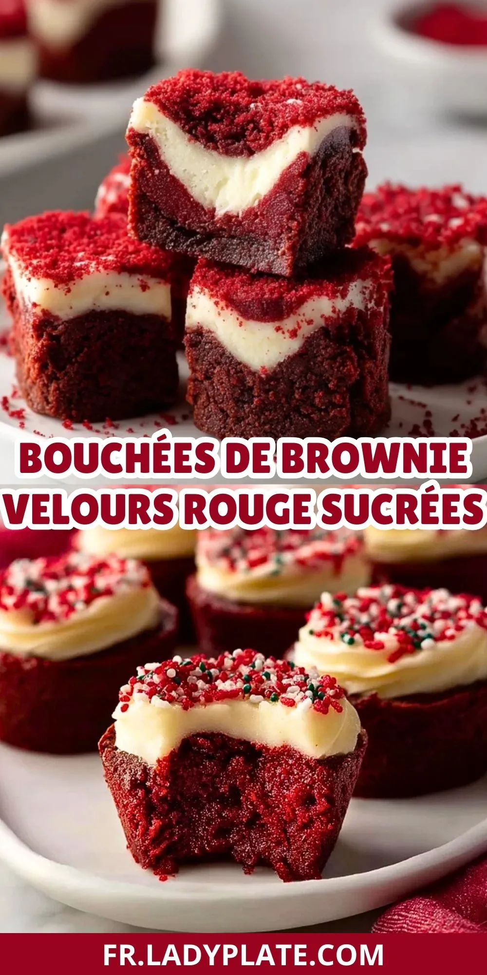 Bouchées De Brownie Velours Rouge Sucrées (2)