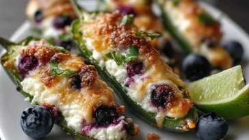 Poppers Jalapeño Au Brie Et Myrtilles