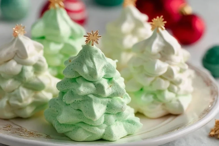 Arbres De Noël En Meringue