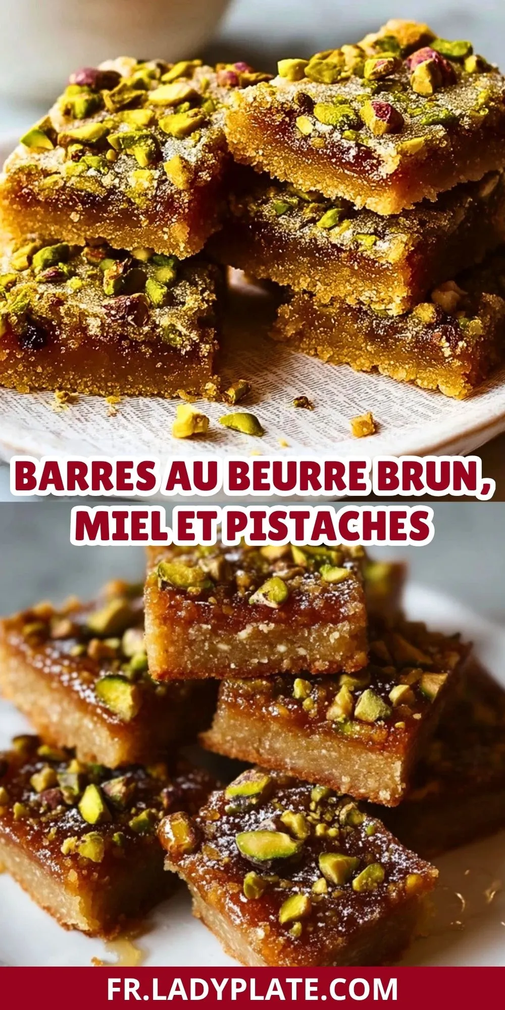 Barres Au Beurre Brun, Miel Et Pistaches (2)