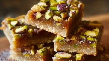 Barres Au Beurre Brun, Miel Et Pistaches