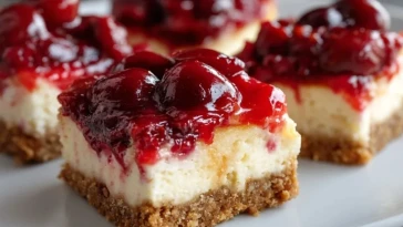 Barres De Cheesecake Aux Cerises