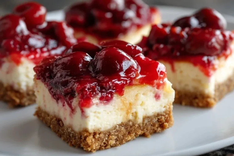 Barres De Cheesecake Aux Cerises