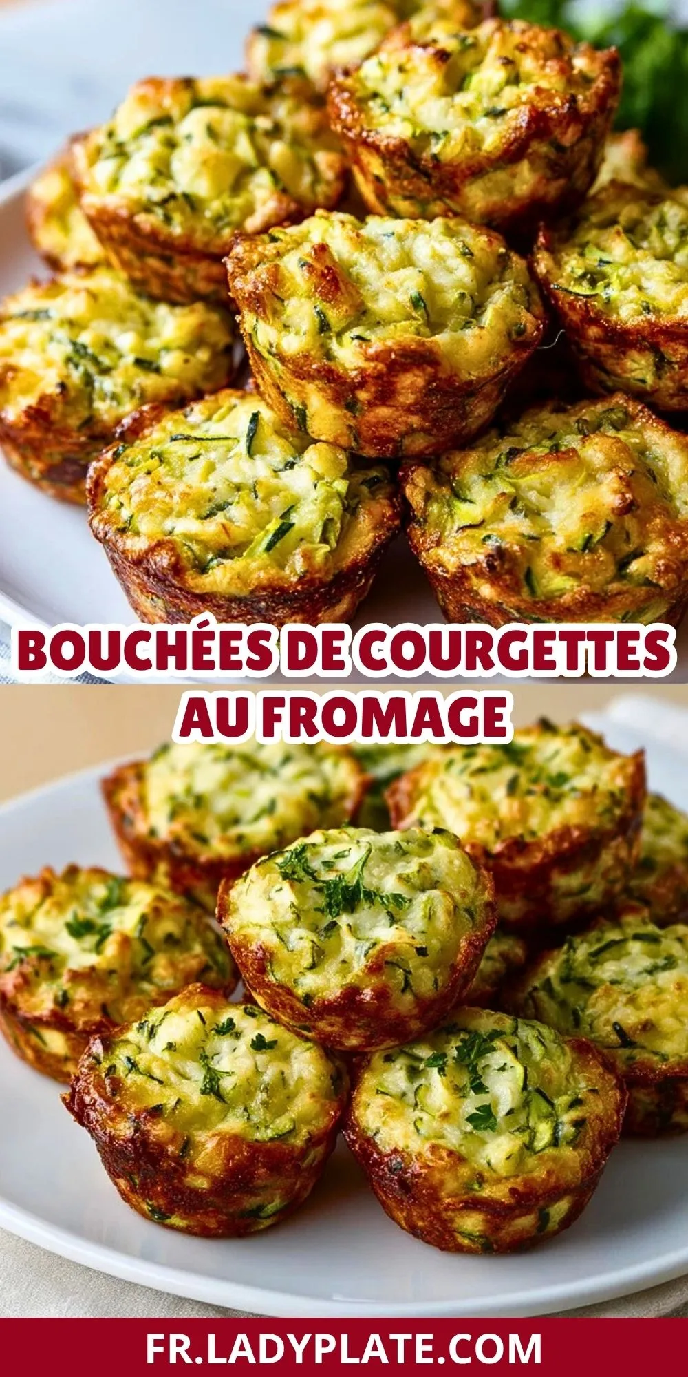 Bouchées De Courgettes Au Fromage - Pin 1