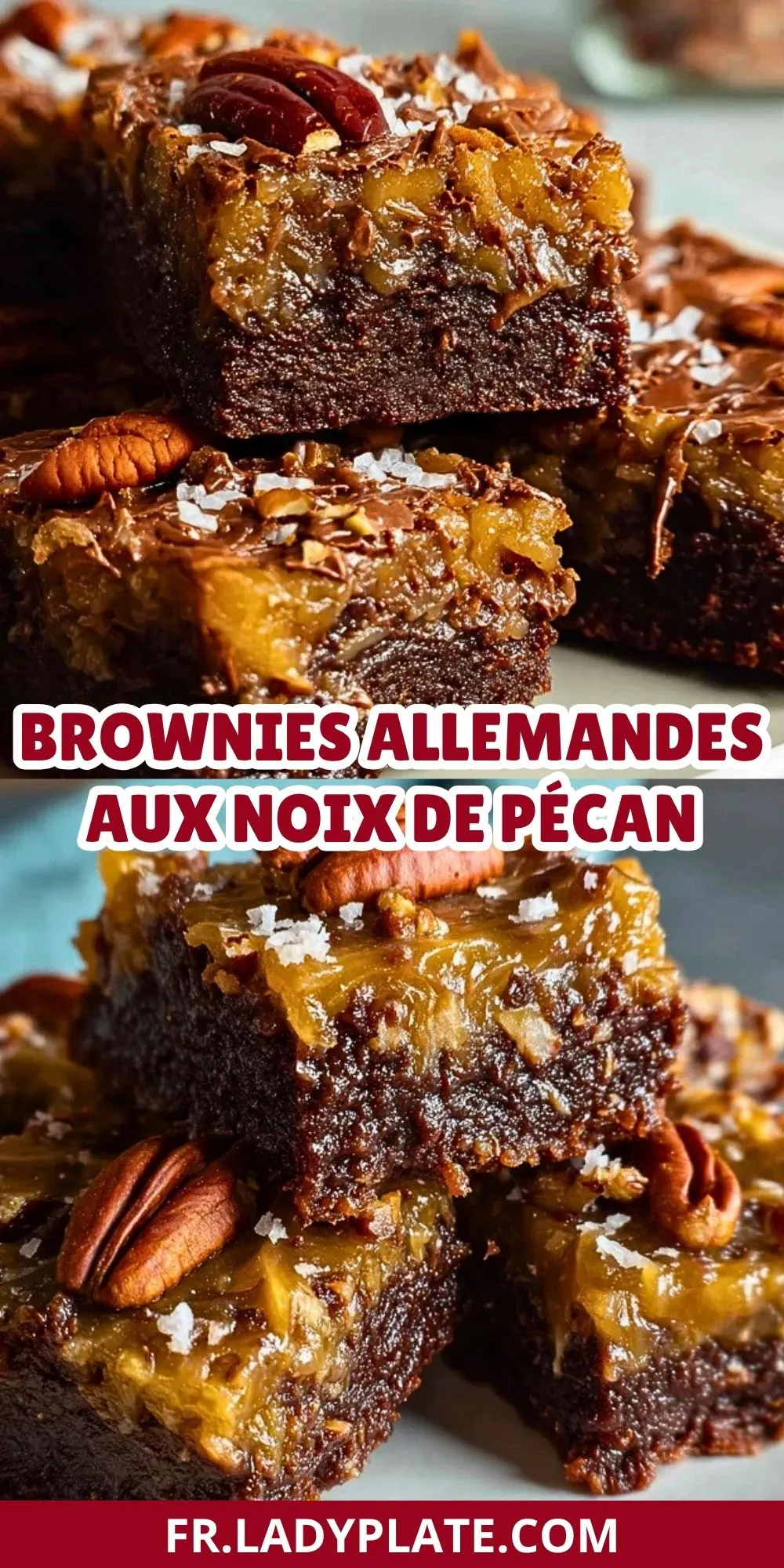 Brownies Allemandes Aux Noix De Pécan - Pin 1