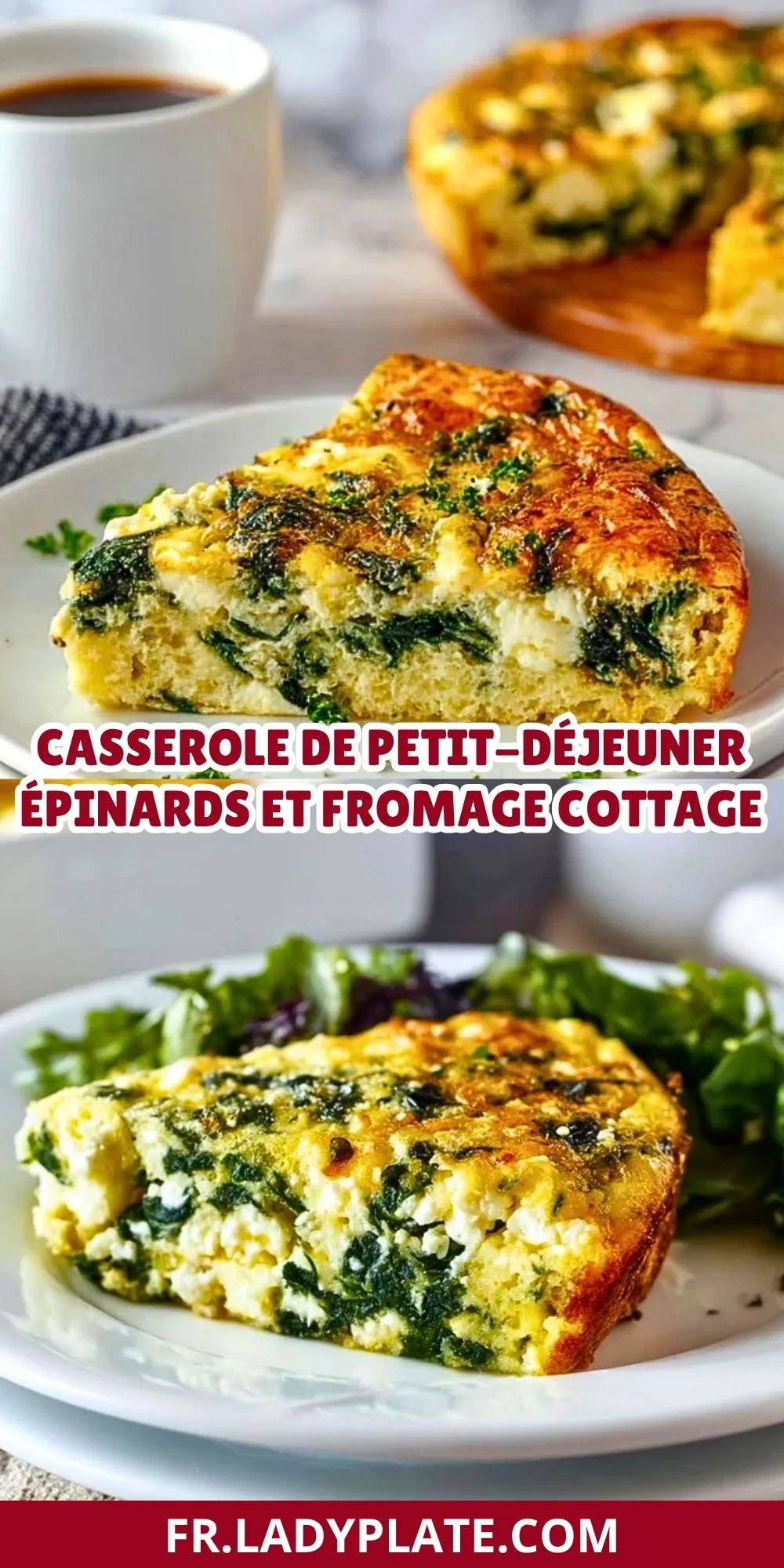 Casserole De Petit-Déjeuner Épinards Et Fromage Cottage (2)