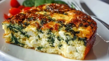 Casserole De Petit-Déjeuner Épinards Et Fromage Cottage