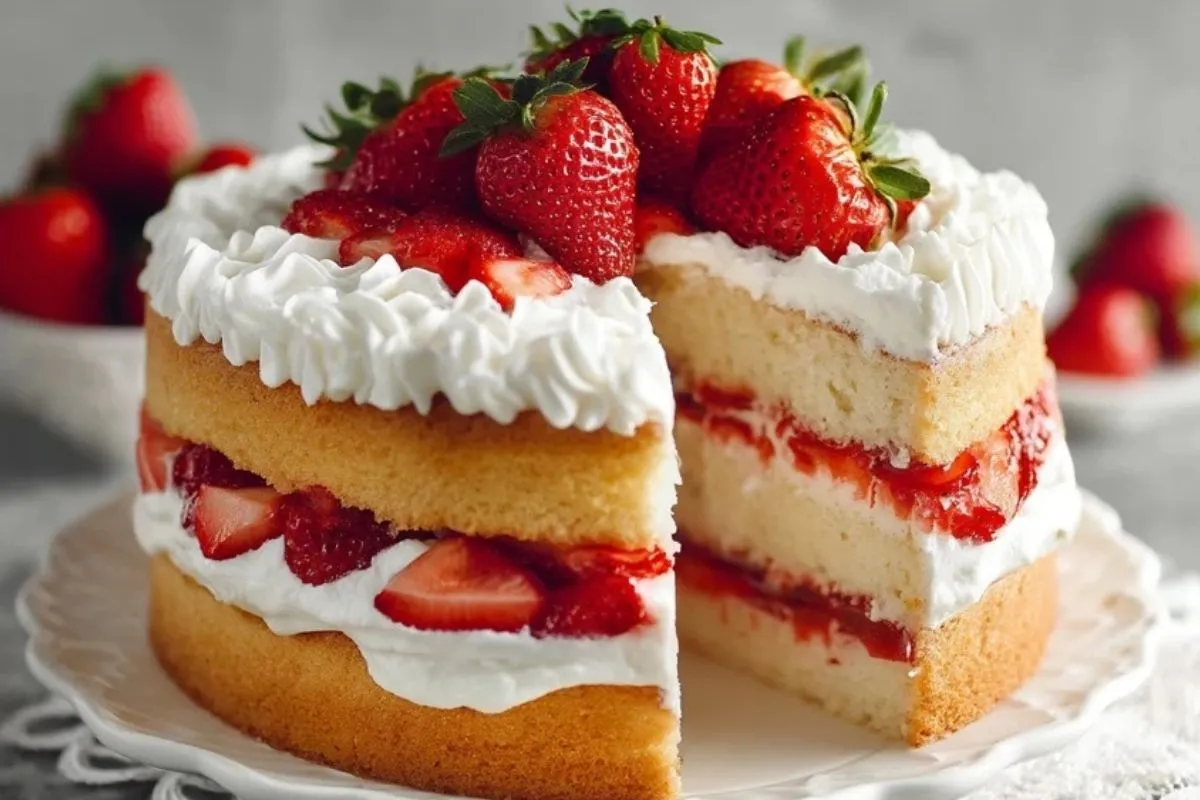Gâteau à la Crème et aux Fraises