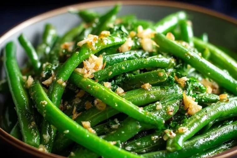 Haricots Verts Sautés À LAil Et Au Beurre
