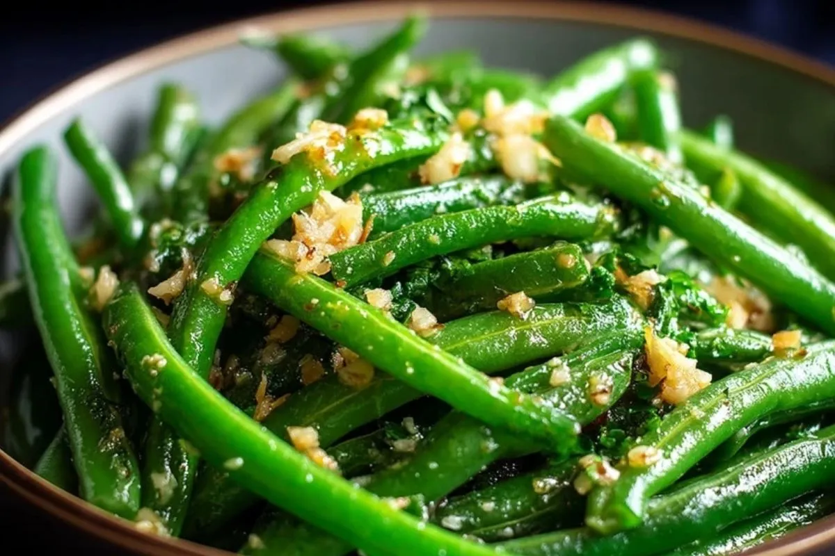 Haricots Verts Sautés À LAil Et Au Beurre