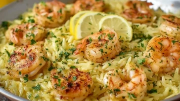Orzo Aux Crevettes Citronnées
