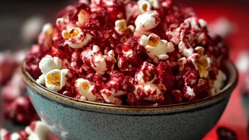 Popcorn Velours Rouge Sanglant dHalloween