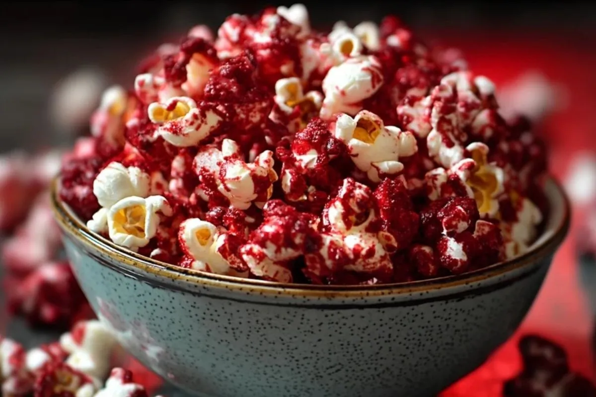 Popcorn Velours Rouge Sanglant dHalloween