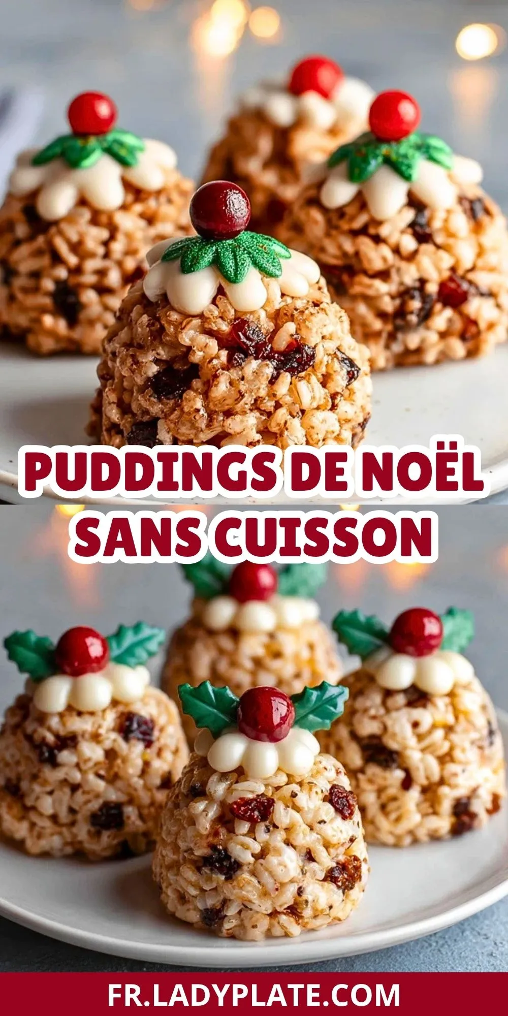 Puddings De Noël Sans Cuisson - Pin 1