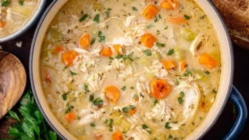 Soupe Crémeuse au Poulet et Riz