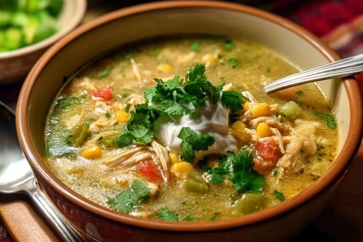 Soupe De Poulet Aux Enchiladas Vertes