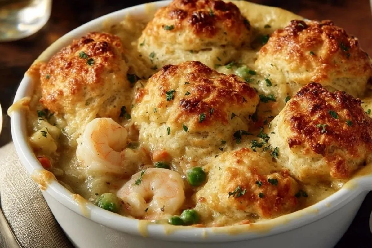 Tourte De Fruits De Mer Aux Biscuits Cheddar