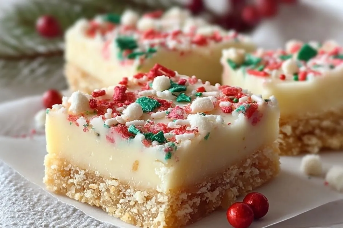 Barres De Sablés De Noël Sans Cuisson