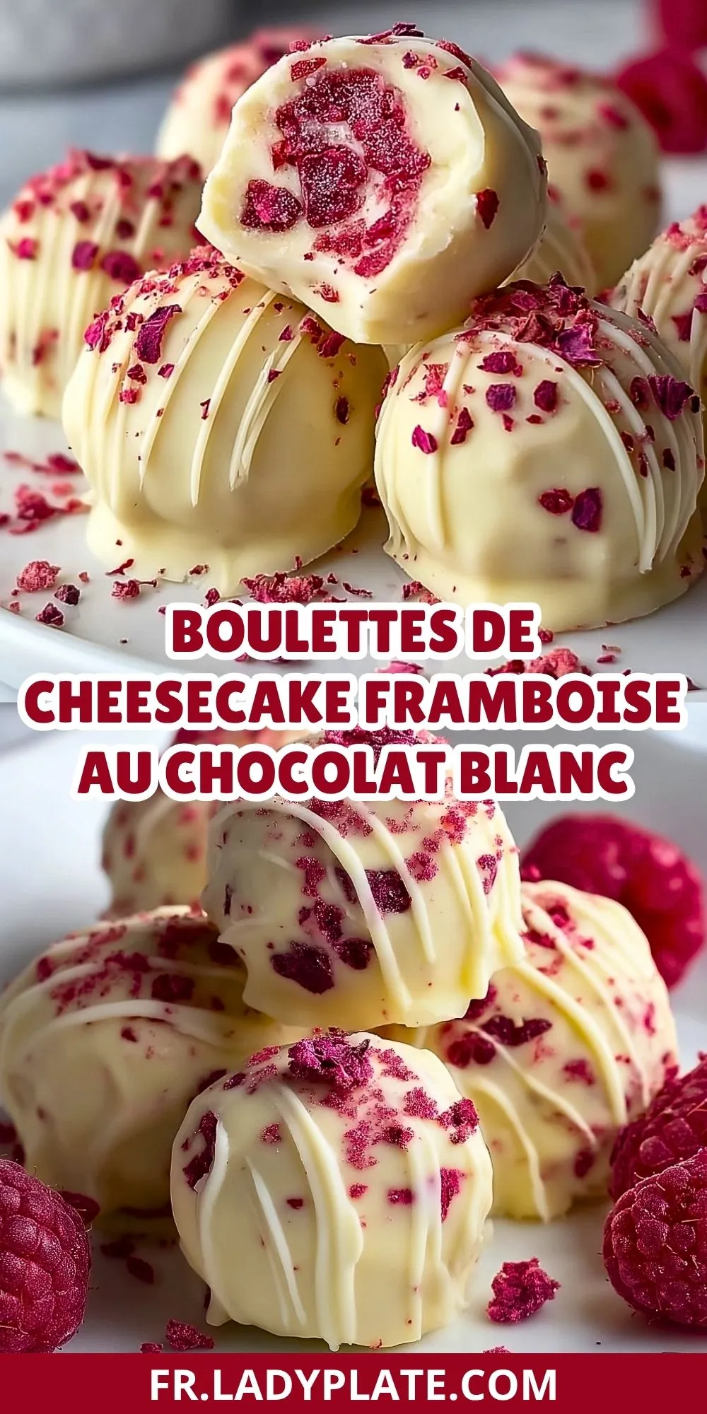 Boulettes de Cheesecake Framboise au Chocolat Blanc (2)