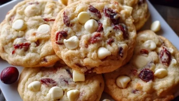 Cookies Au Chocolat Blanc Et Canneberges