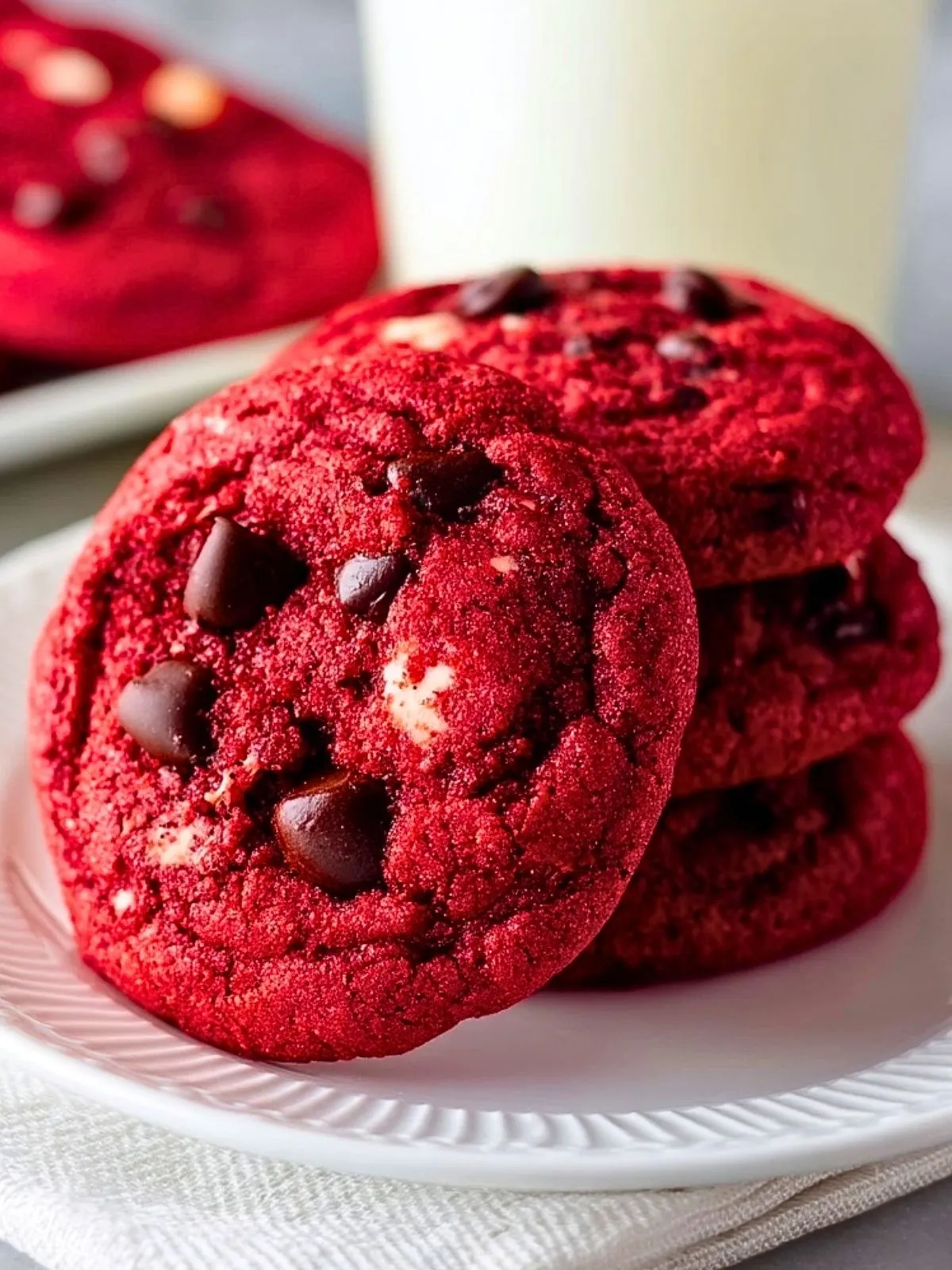 Cookies Chocolat Rouges avec Pépites de Chocolat Blanc (1)