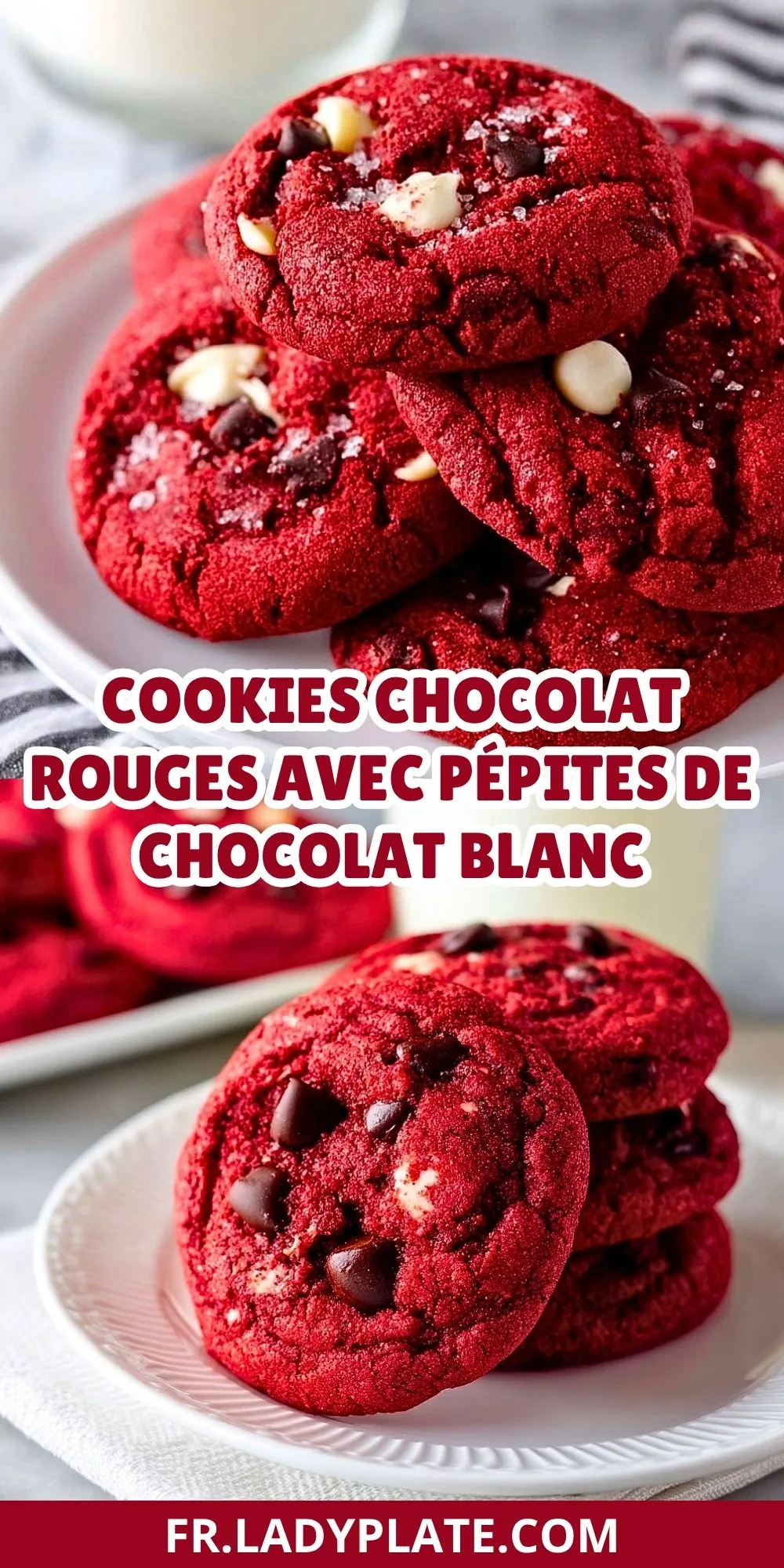Cookies Chocolat Rouges avec Pépites de Chocolat Blanc (2)
