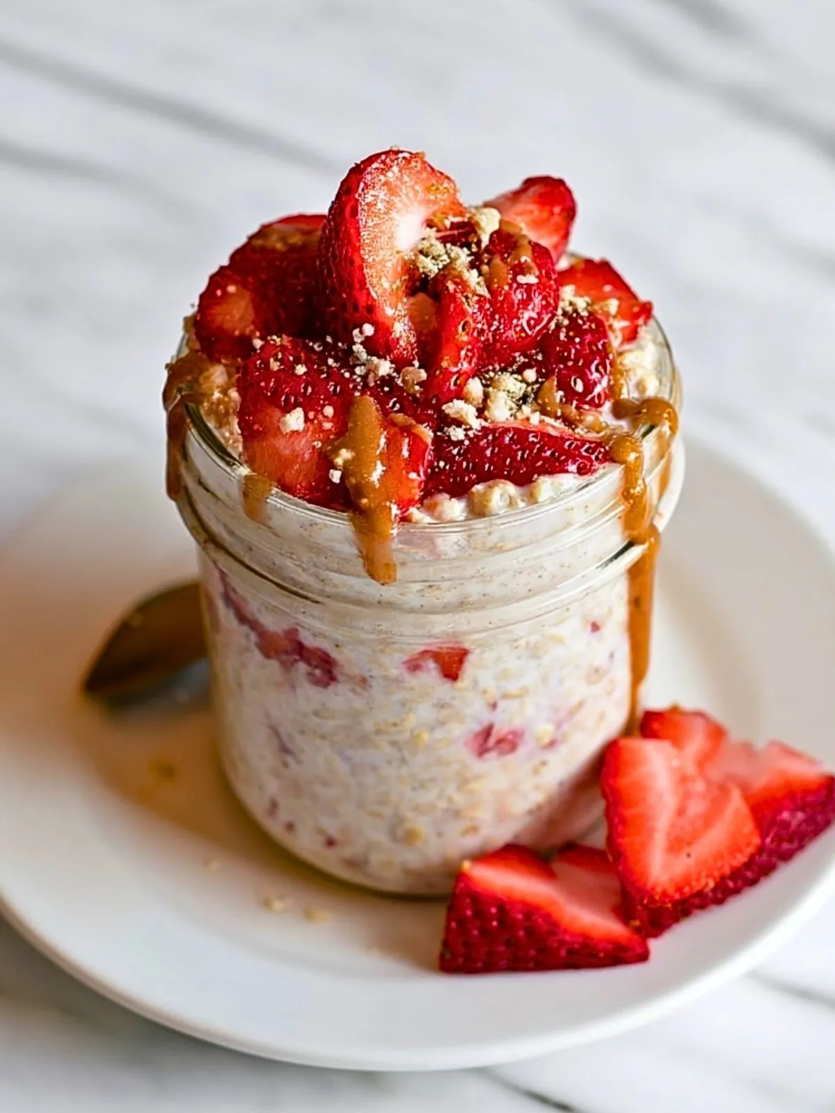 Flocons DAvoine Au Fromage Frais Et Fraises (1)