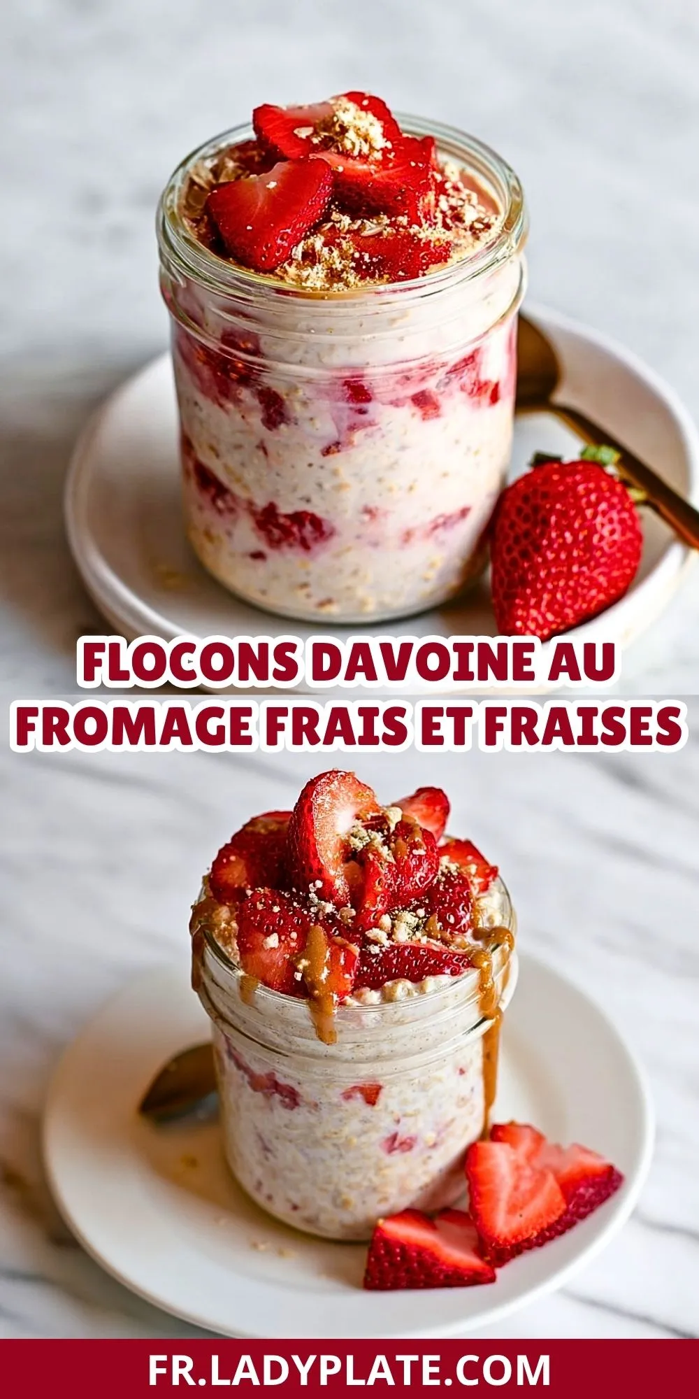 Flocons DAvoine Au Fromage Frais Et Fraises (2)