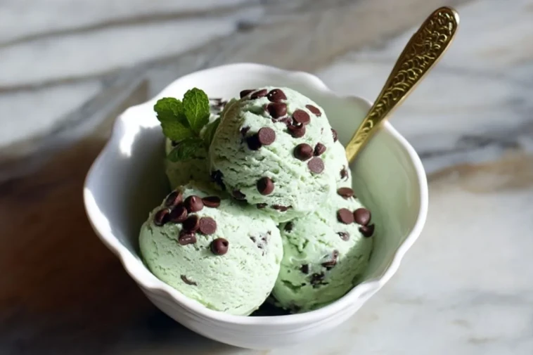 Glace Protéinée à la Menthe et Pépites de Chocolat