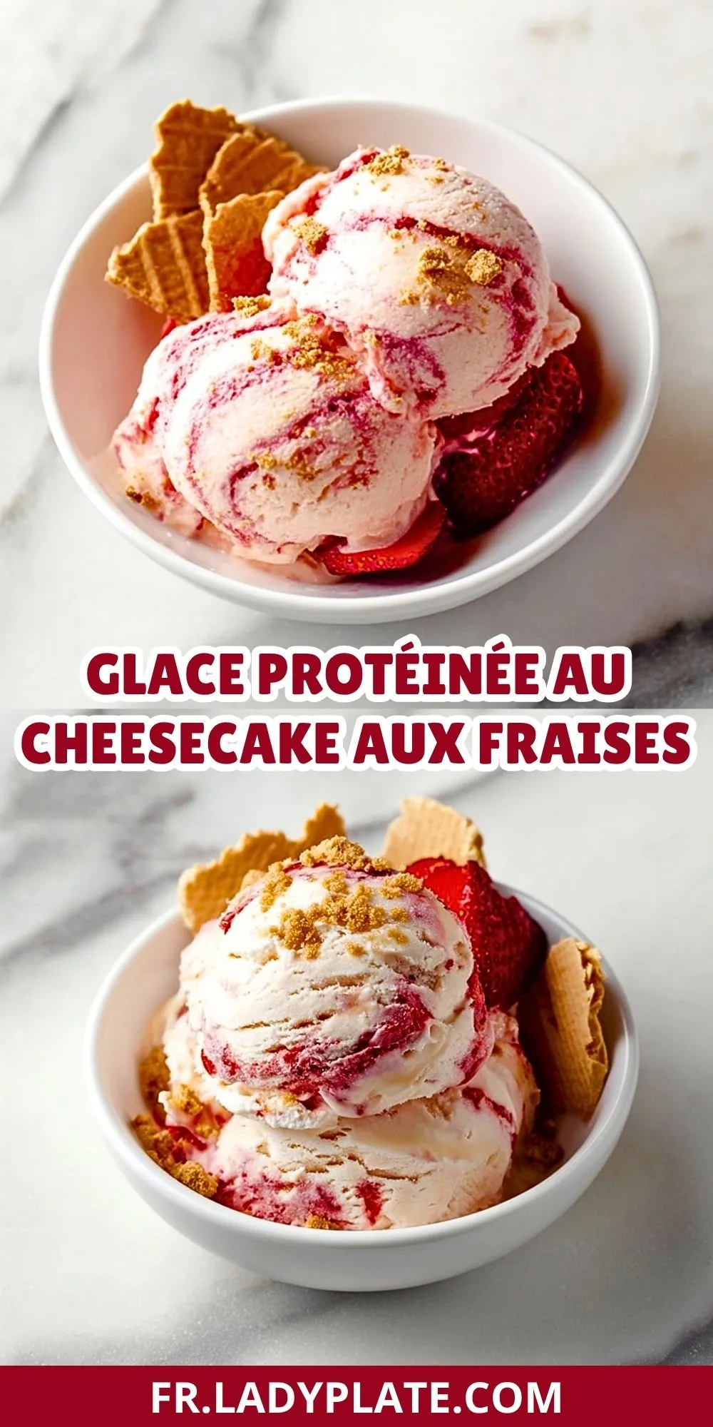 Glace Protéinée Au Cheesecake Aux Fraises (2)