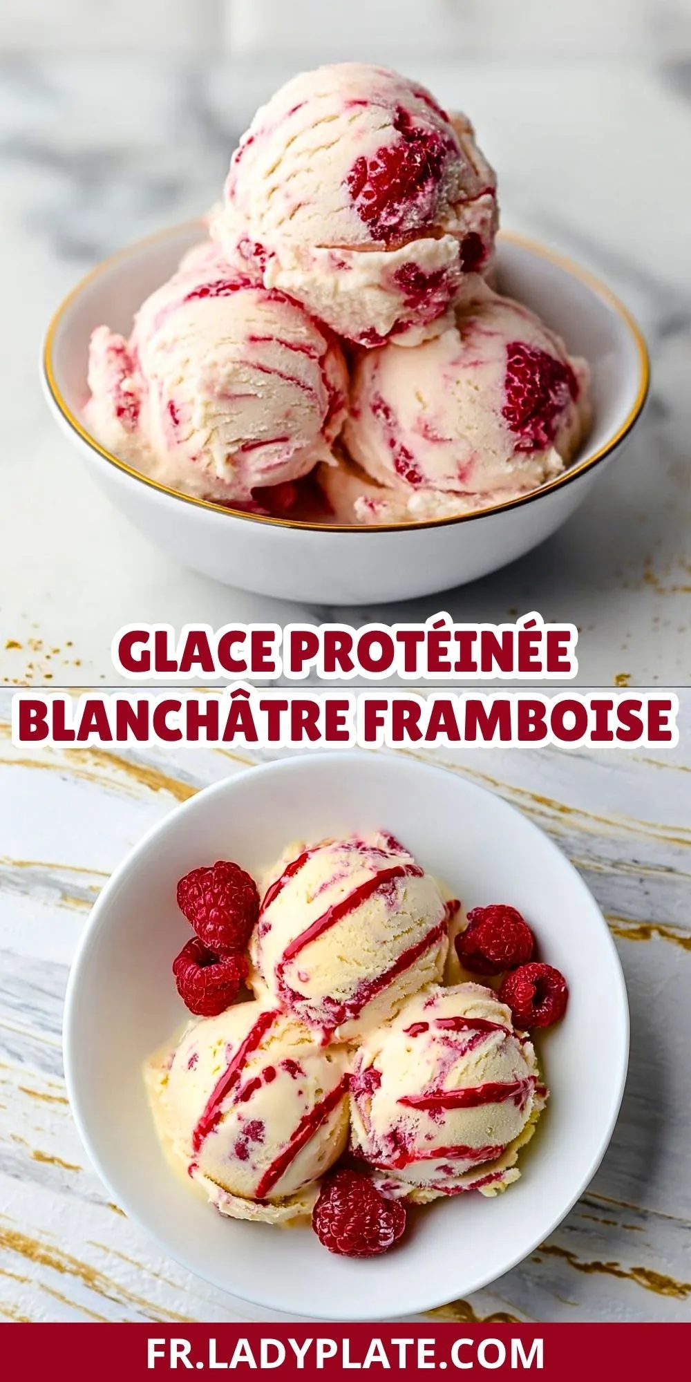 Glace Protéinée Blanchâtre Framboise (2)