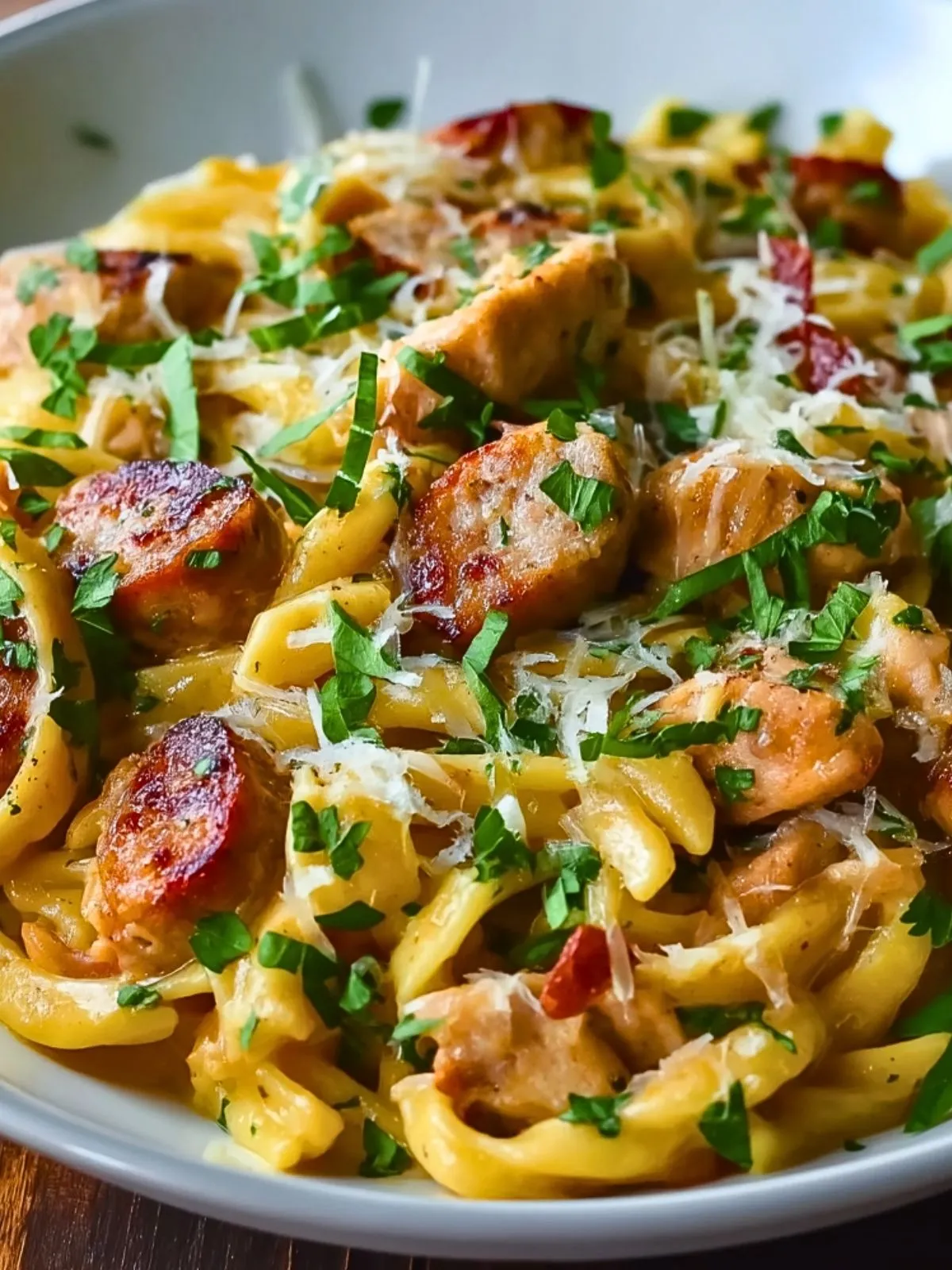 Pâtes Sautées au Poulet et aux Pommes (1)