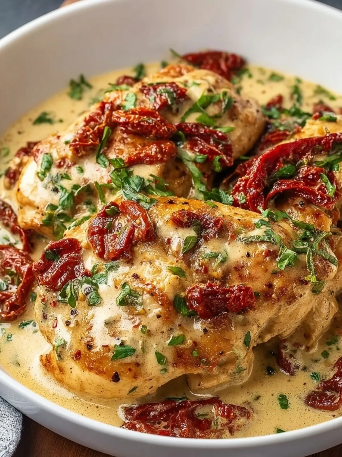 Poulet Crémeux Aux Tomates Séchées Et À LAil (1)