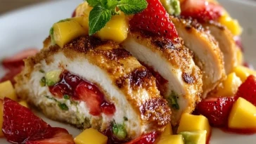 Poulet Grillé aux Mangues et Avocats