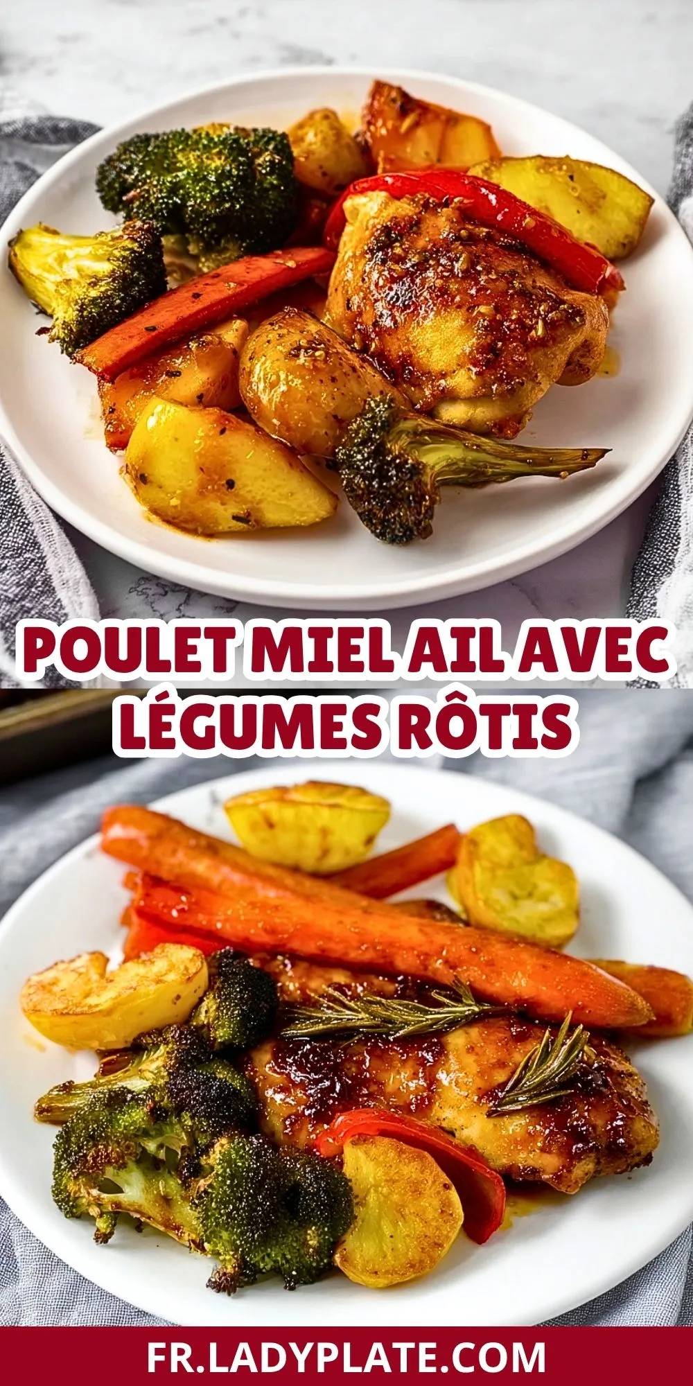 Poulet Miel Ail Avec Légumes Rôtis (2)