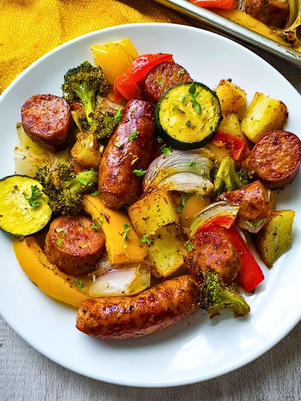 Saucisse Rôtie aux Légumes (1)