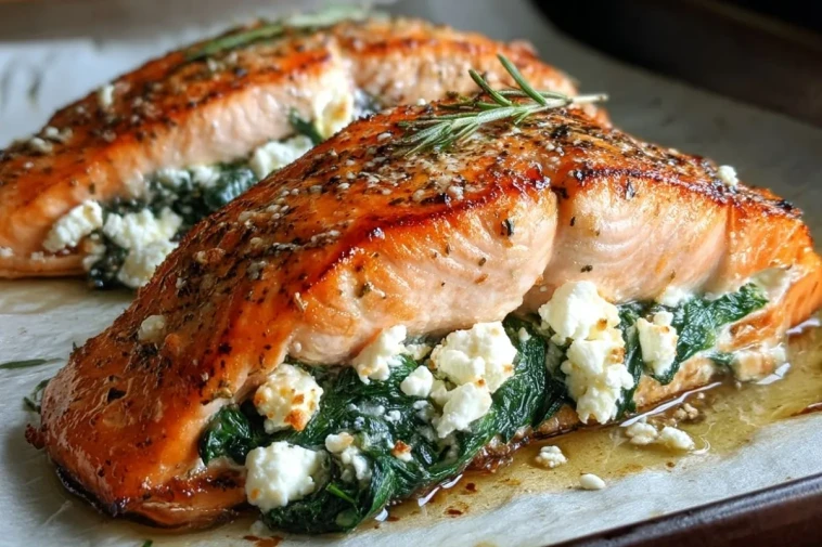 Saumon Farci Aux Épinards Et Feta