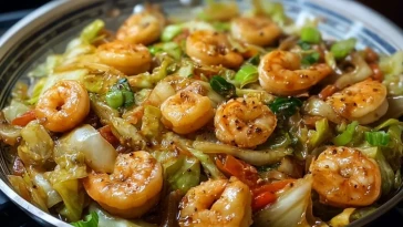 Sauté De Crevettes Asiatiques Au Chou