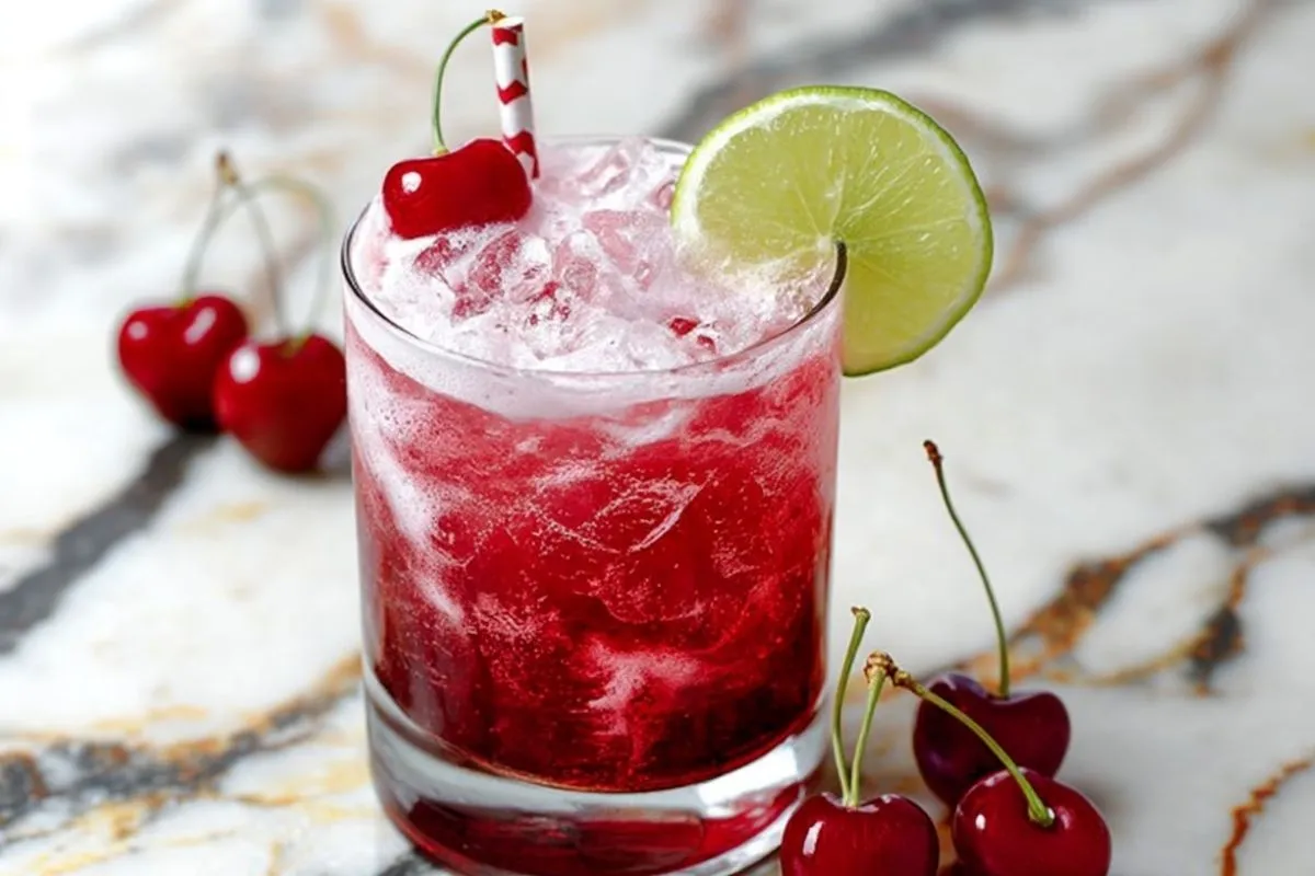 Soda Sale Aux Cerises Et Citron Vert