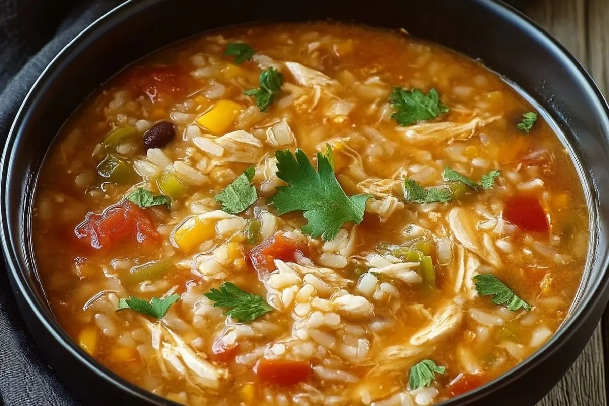 Soupe De Poulet Mexicaine Au Riz