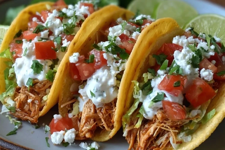 Tacos De Poulet Ranch Marinés À La Mijoteuse