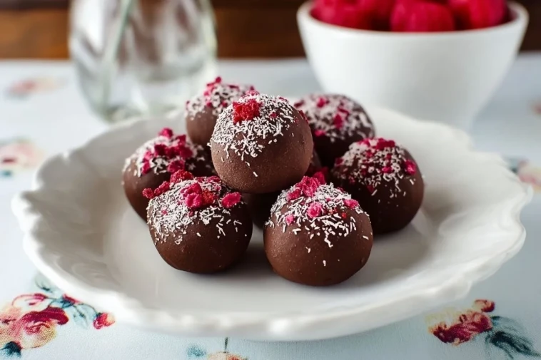 Truffes Au Chocolat Et Framboise Sans Cuisson