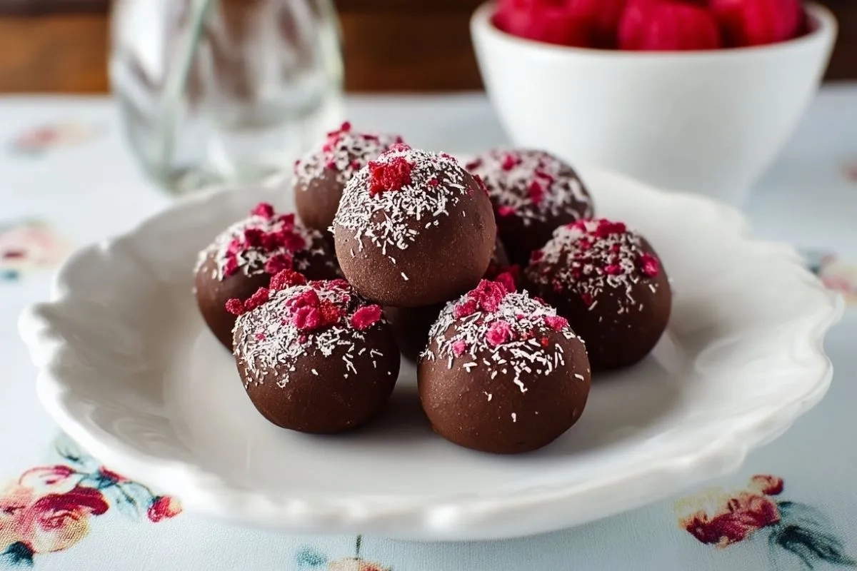 Truffes Au Chocolat Et Framboise Sans Cuisson